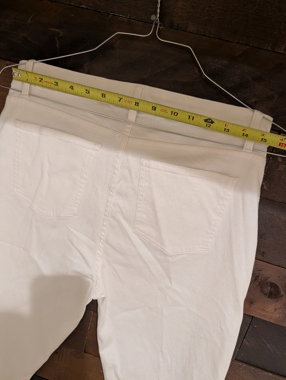 Chaps White Women's Capri Jeans - Classic Stretch Capri Size 10 - Picture 9 of 13